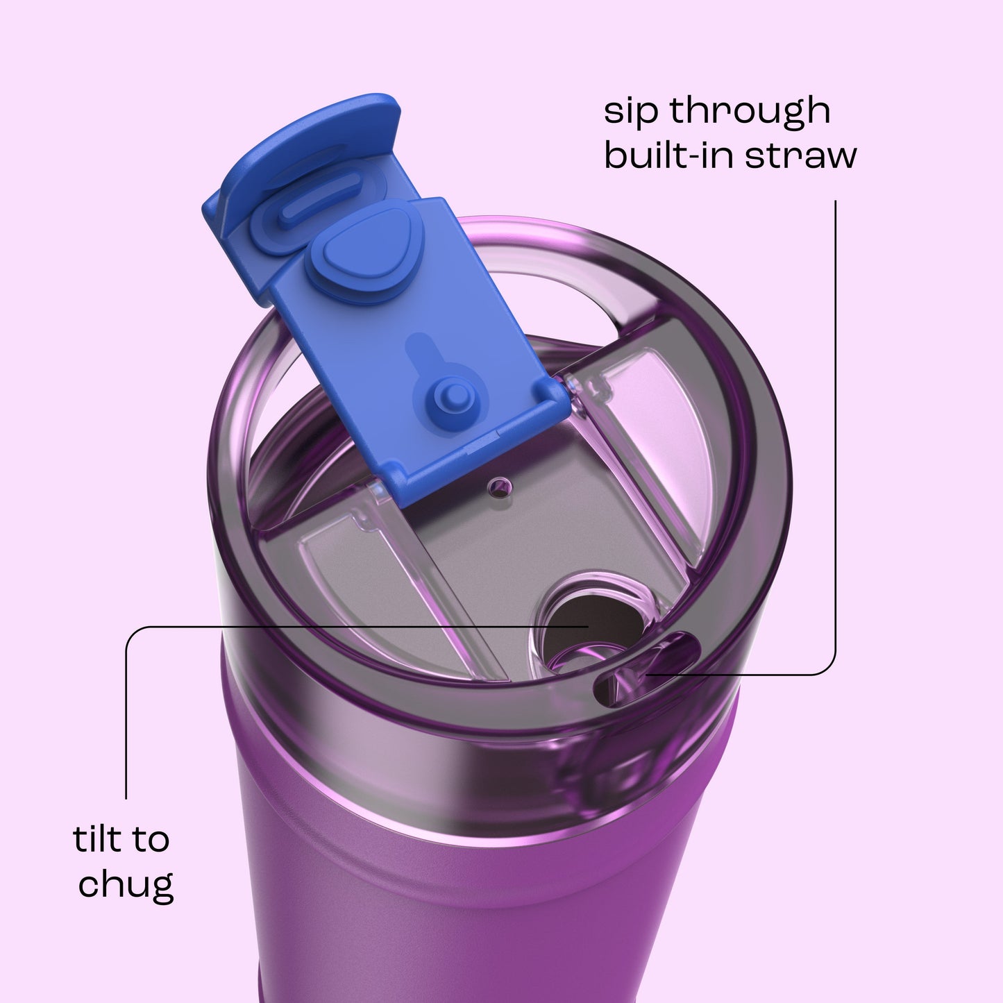 bubba 24 oz DualSip Insulated Stainless Steel Water Bottle - Mood Booster - US 2318