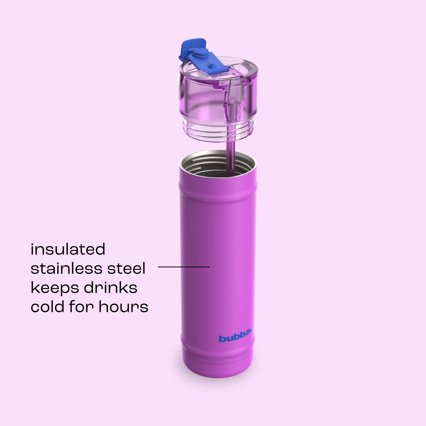 bubba 24 oz DualSip Insulated Stainless Steel Water Bottle - Mood Booster - US 2318