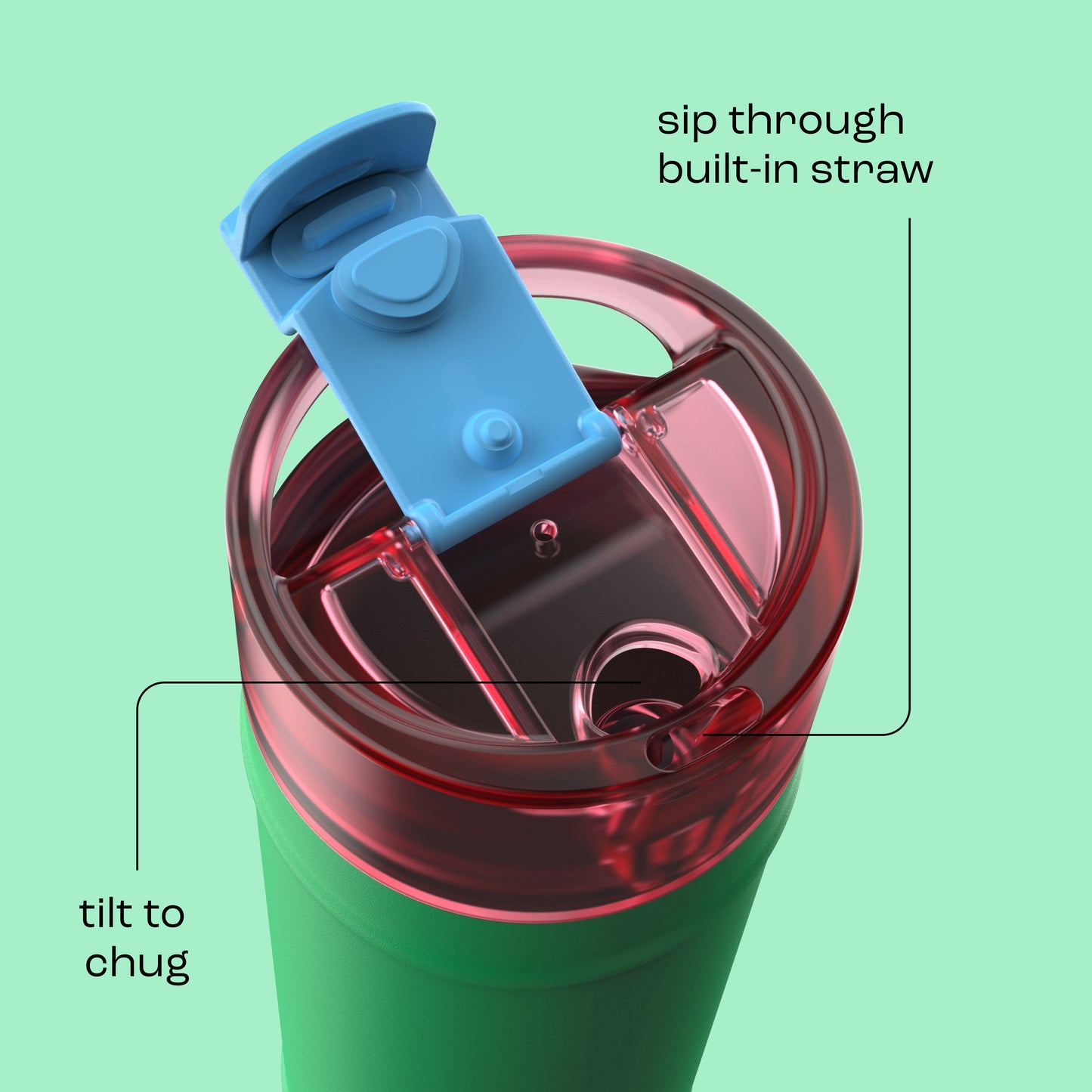 bubba 24 oz DualSip Insulated Stainless Steel Water Bottle - Fresh Serve - US 3634