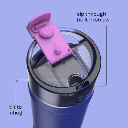bubba 24 oz DualSip Insulated Stainless Steel Water Bottle - Ocean Energy - US 4166